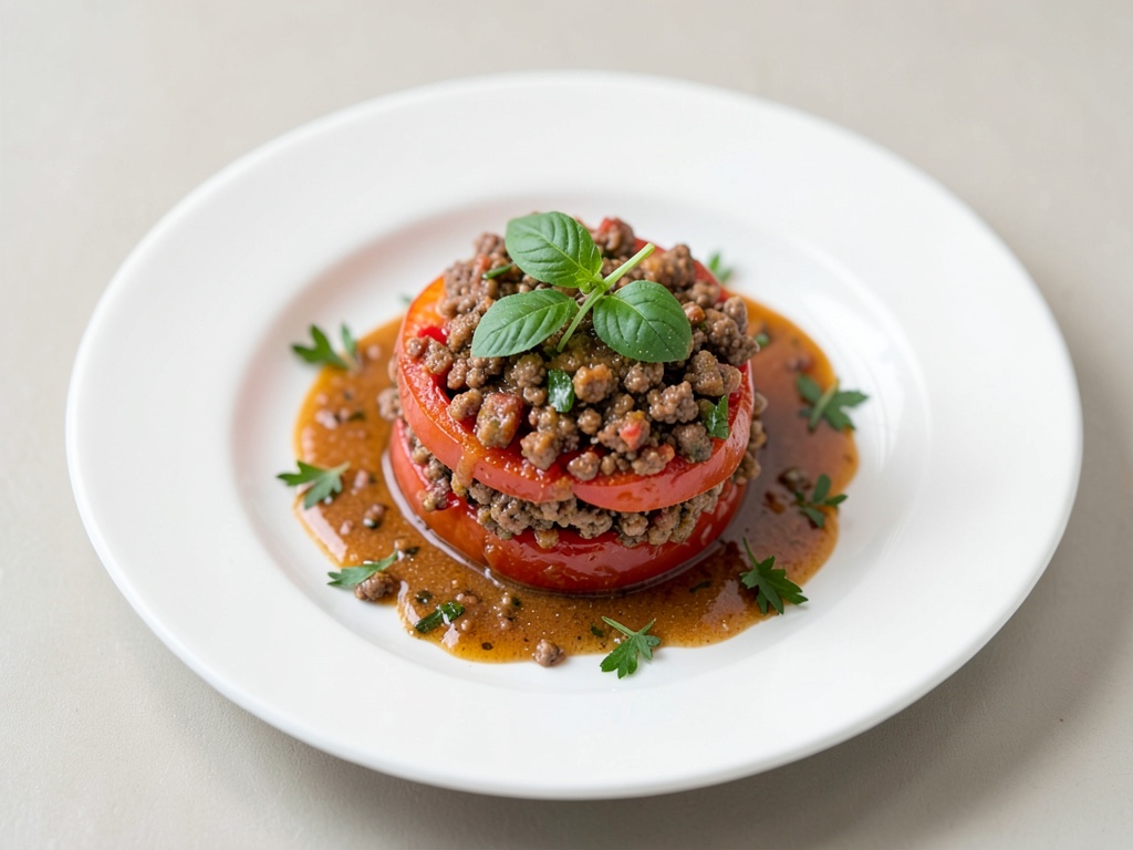Pomodori ripieni con carne macinata di manzo