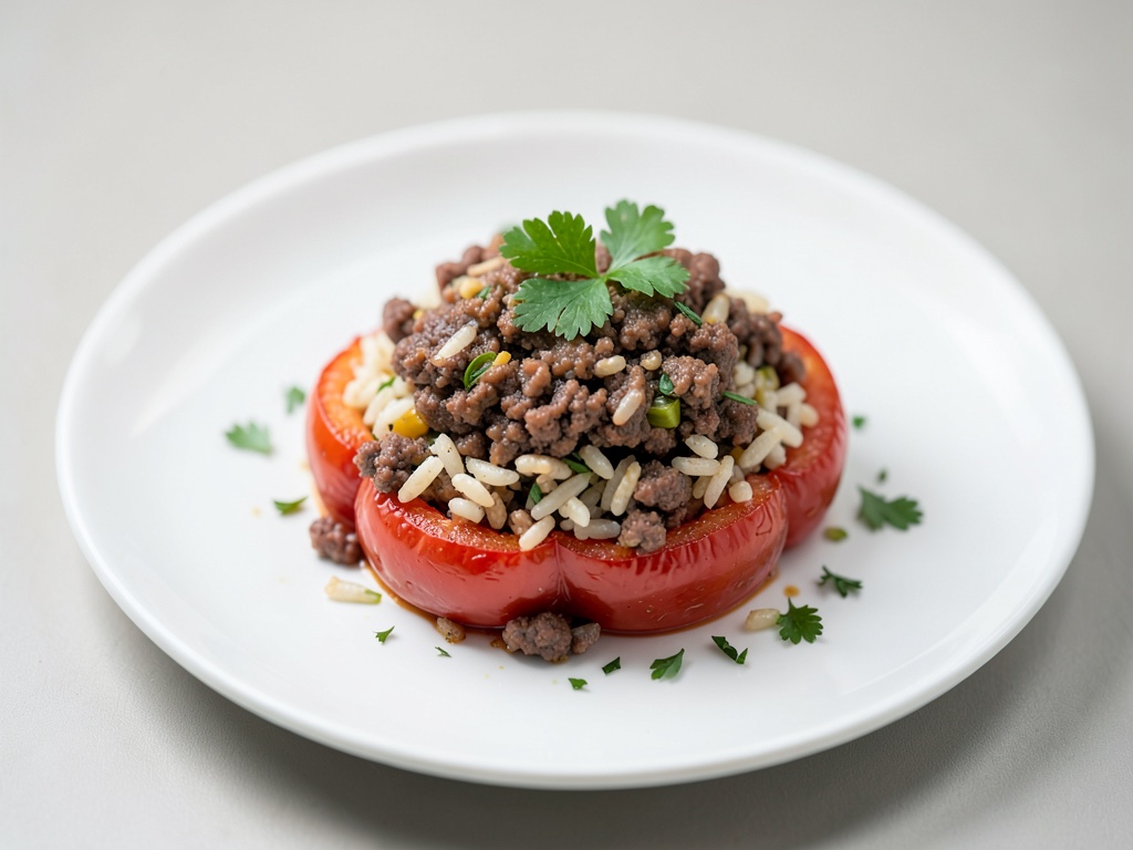 Pomodori ripieni con riso e carne macinata per Thermomix®