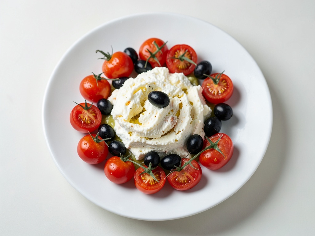 Pomodori con formaggio di pecora e olive