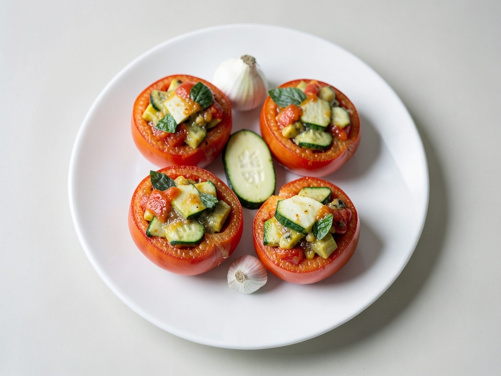 Zucchine e pomodori con mozzarella