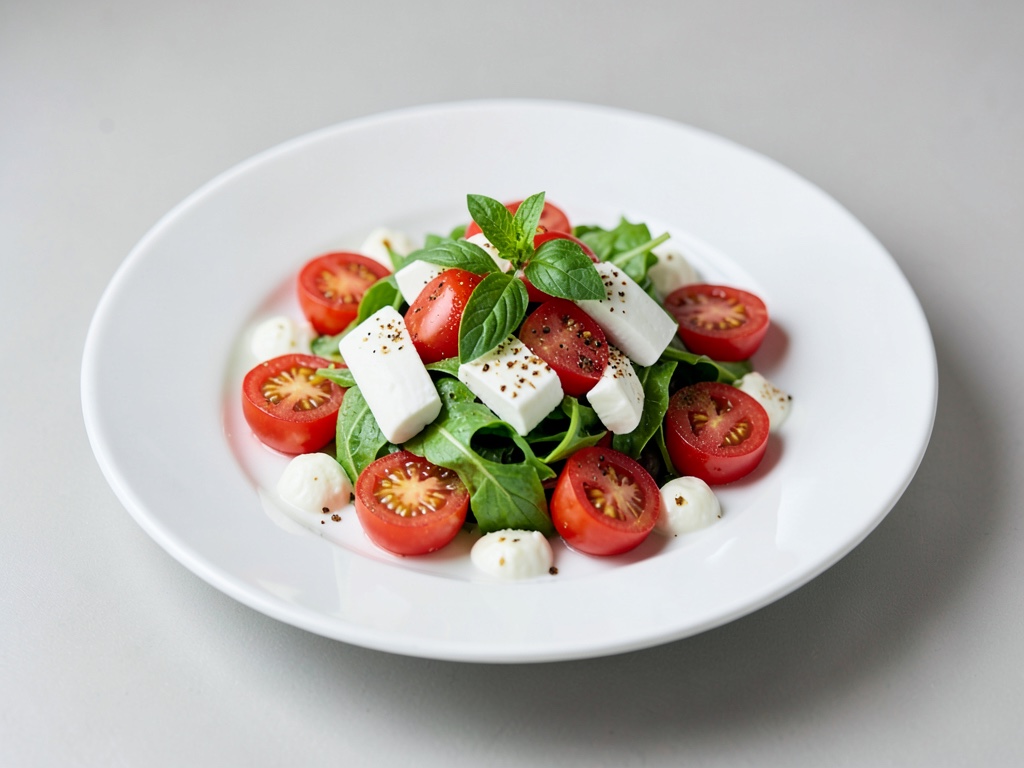 Salade fraîche de tomates et mozzarella