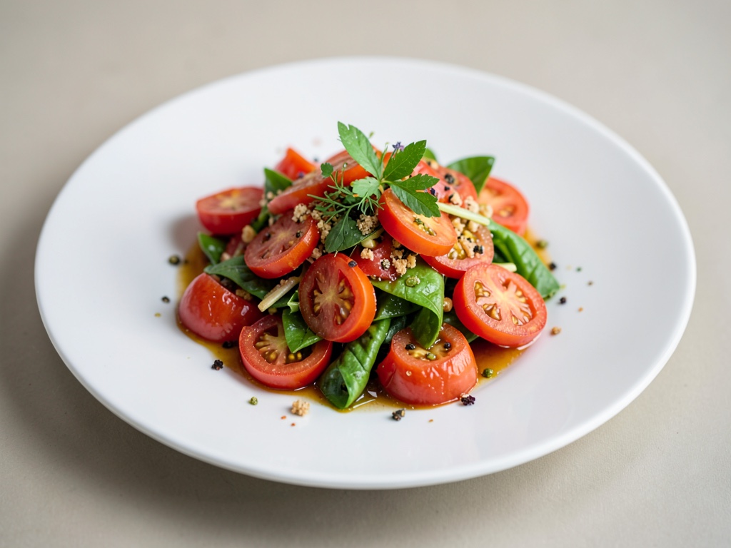Insalata fresca di pomodori e peperoni