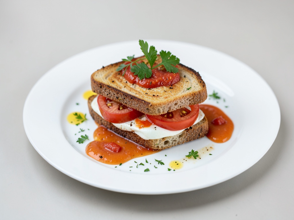 Sándwich clásico de tomate y huevo