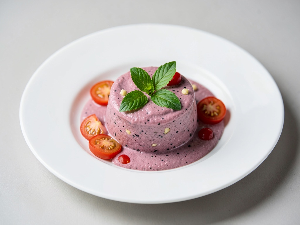 Frischer Tomaten-Basilikum-Soja-Smoothie