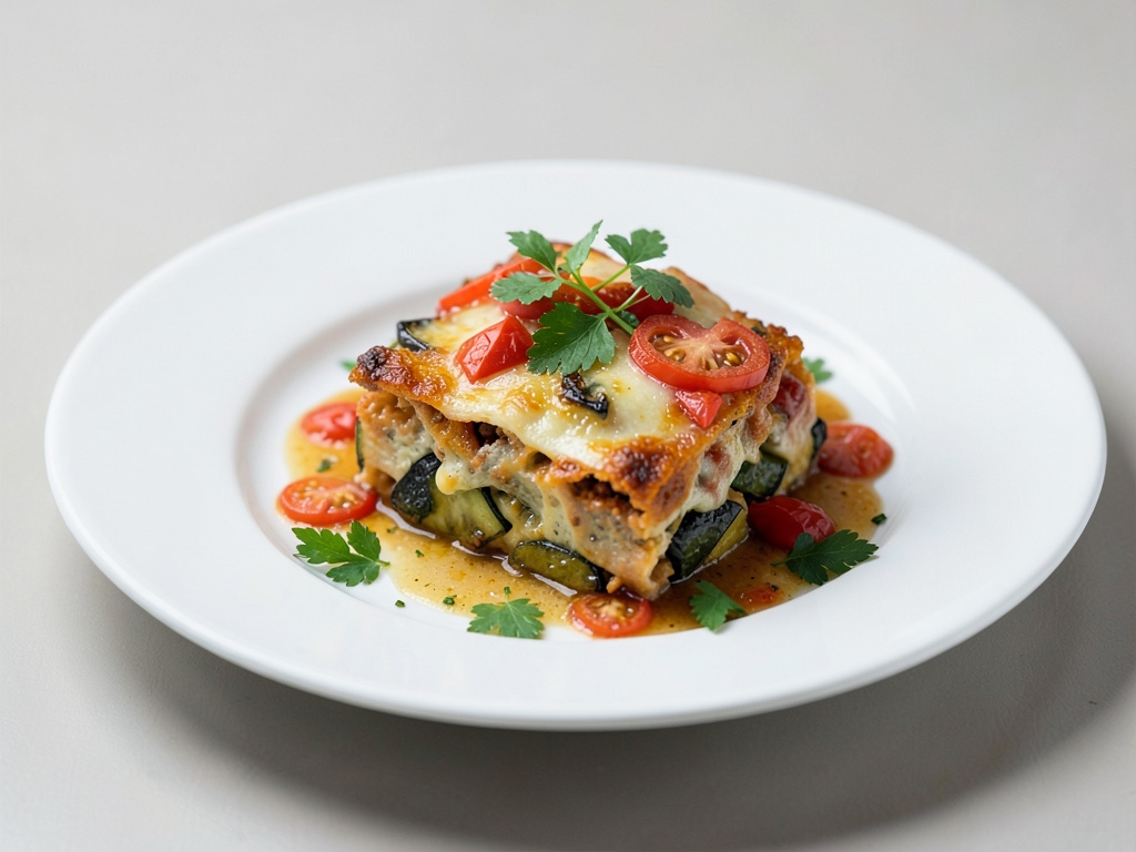 Gratin croccante di pomodori e zucchine