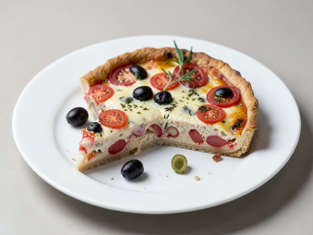 Torta di pomodori, cipolle e olive
