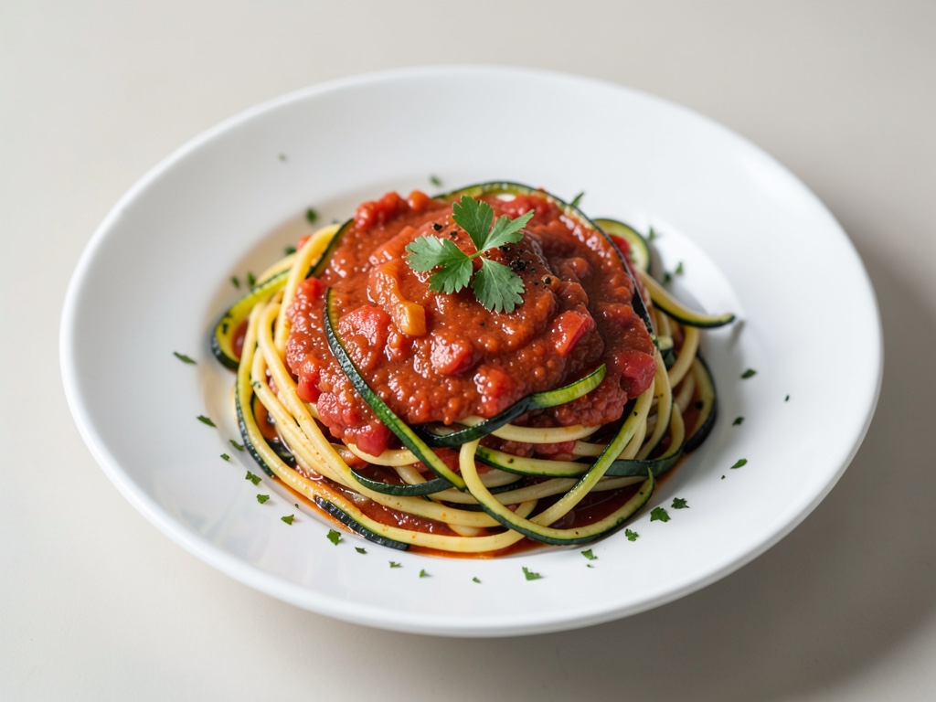 Spaghetti di Zucchine con Salsa di Pomodoro
