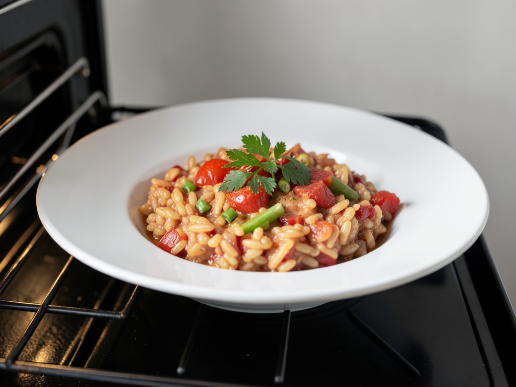 Risotto cremoso al pomodoro al forno
