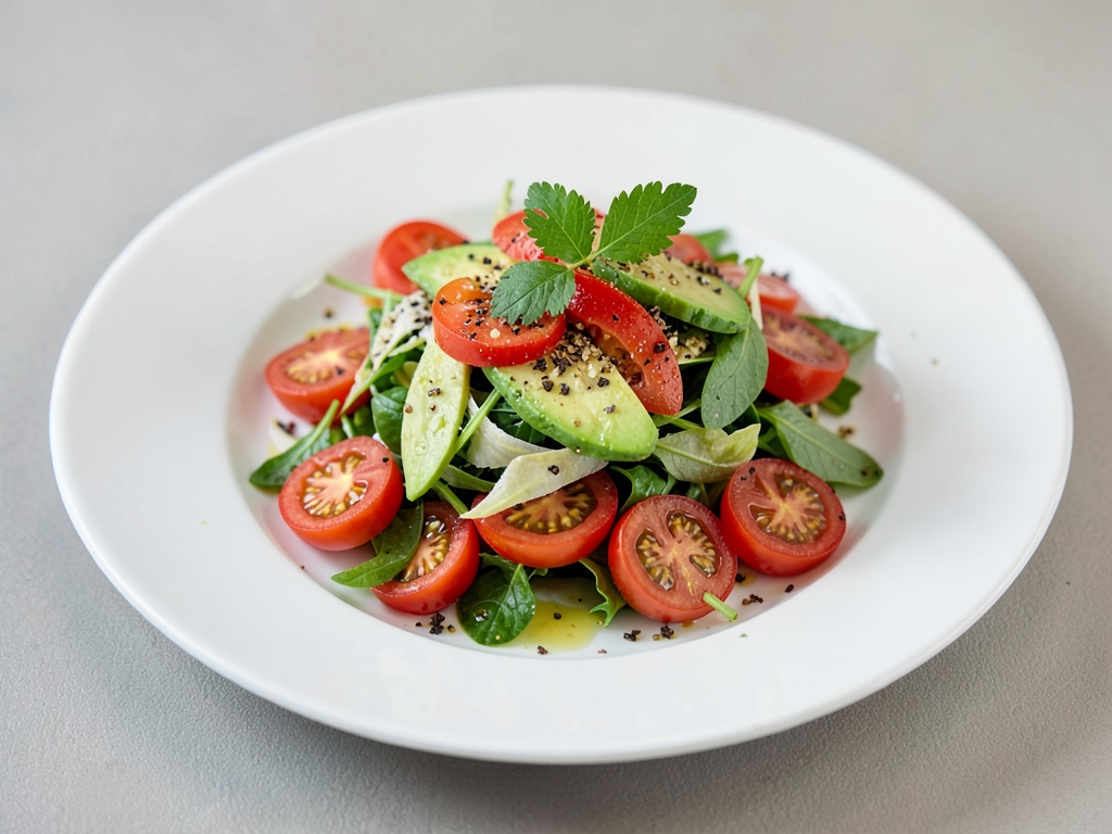 Insalata fresca di pomodori e avocado