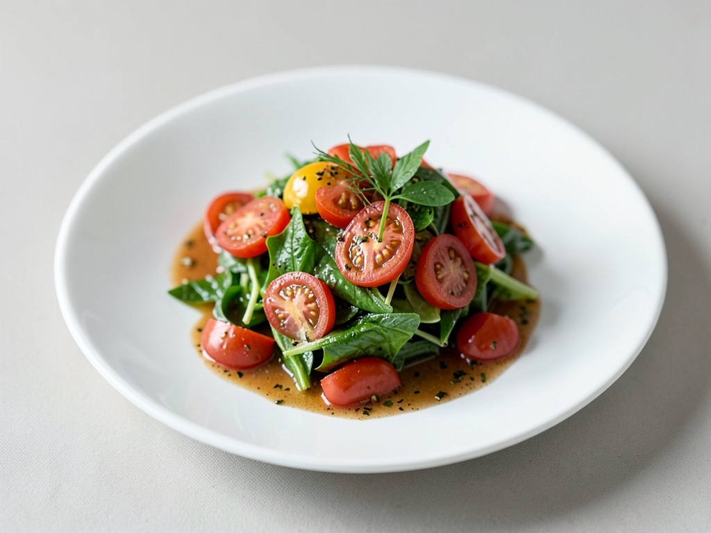 Frischer Tomaten-Basilikum-Salat
