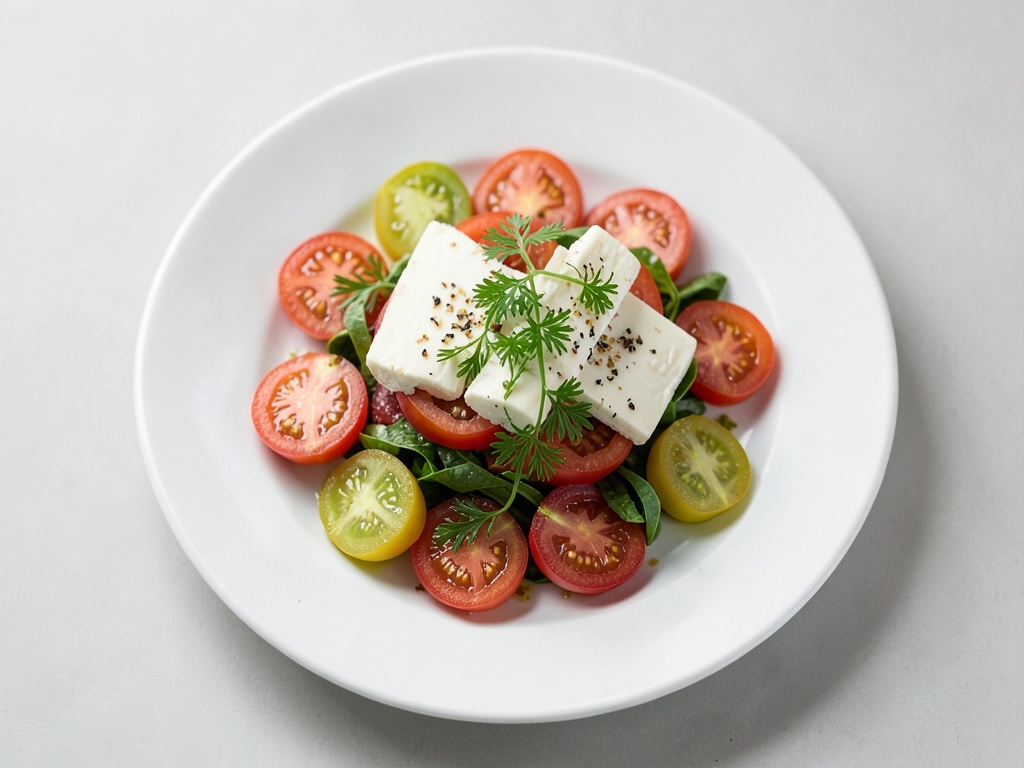Insalata di pomodori con formaggio