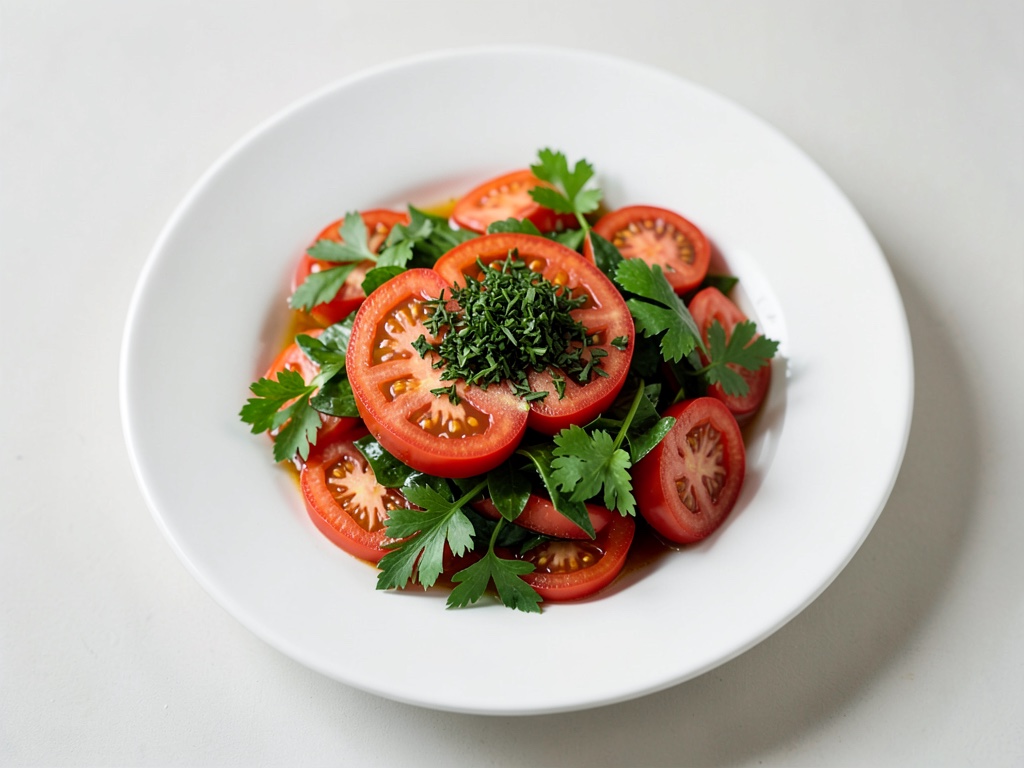 Insalata di pomodori con prezzemolo
