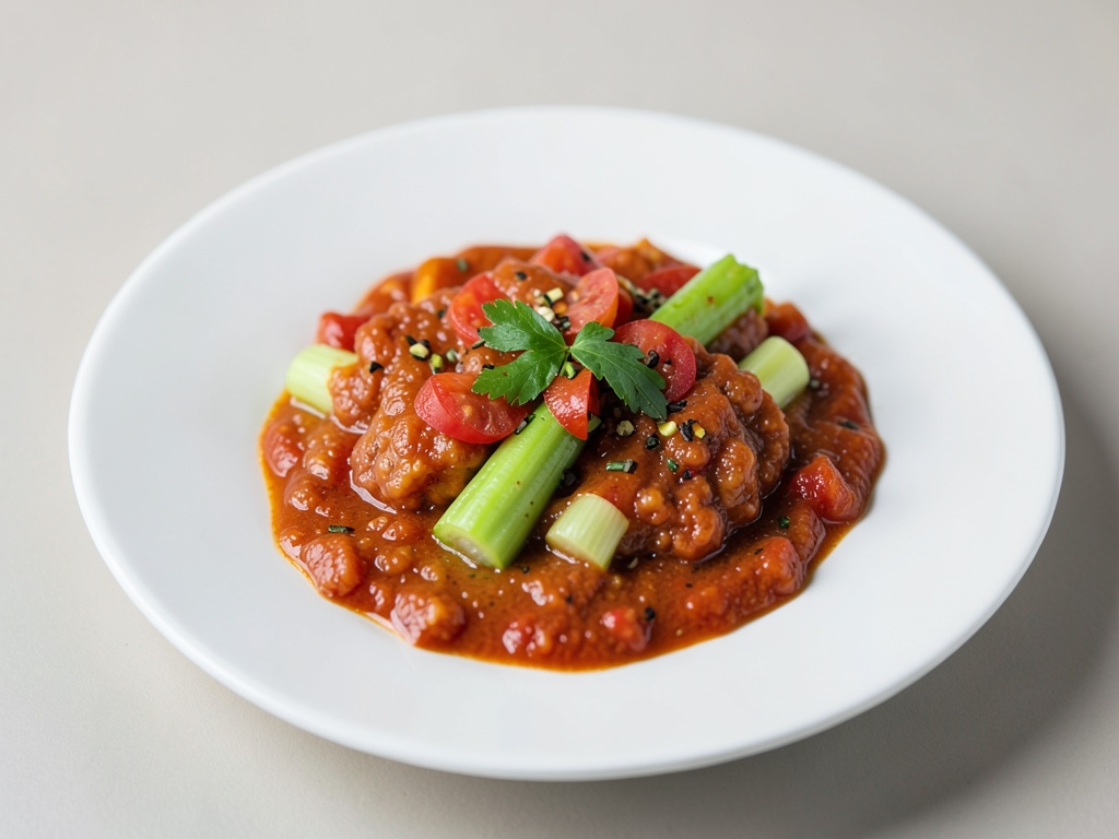Salsa di pomodori fresca con sedano