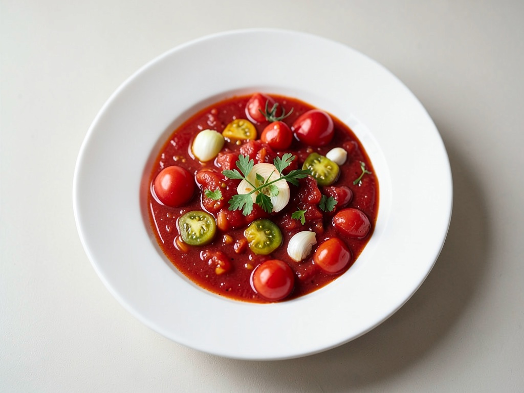 Zuppa di pomodori cremosa con crostini croccanti