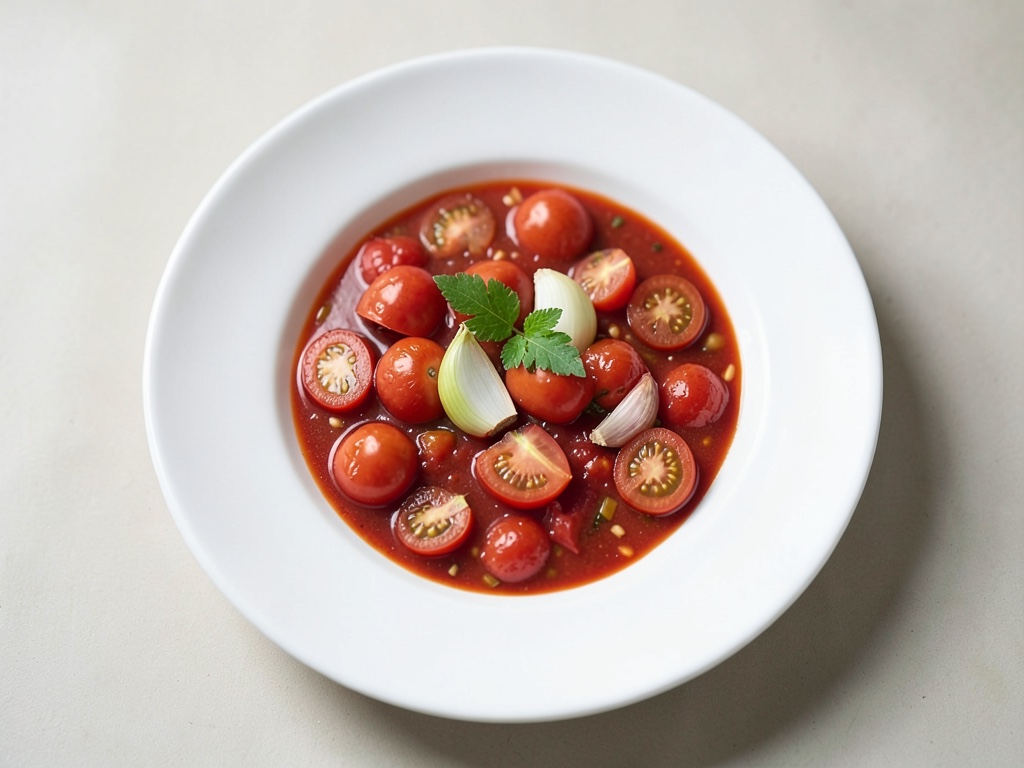 Zuppa cremosa di pomodori e peperoni