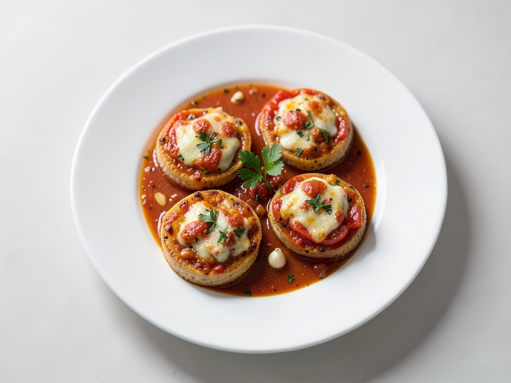 Cremige Tomatensuppe mit Mini-Pizza
