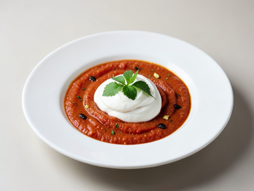 Zuppa di pomodori cremosa con yogurt fatto in casa