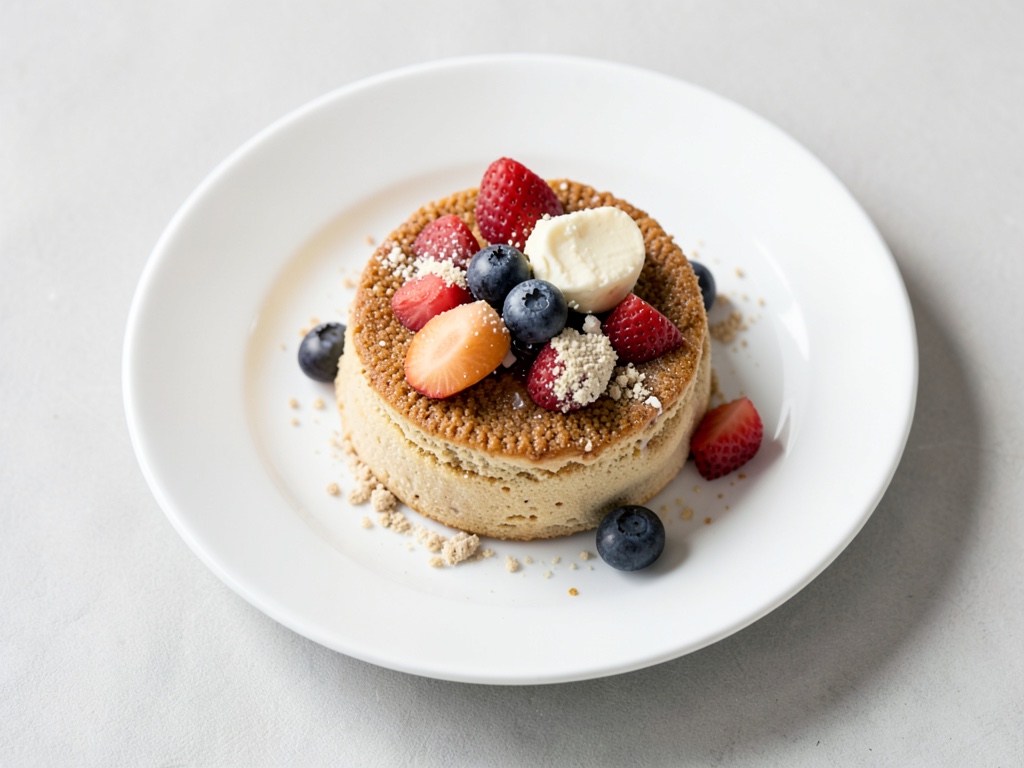 Luftiges Quark-Soufflé mit Tonkabohne und frischem Obst