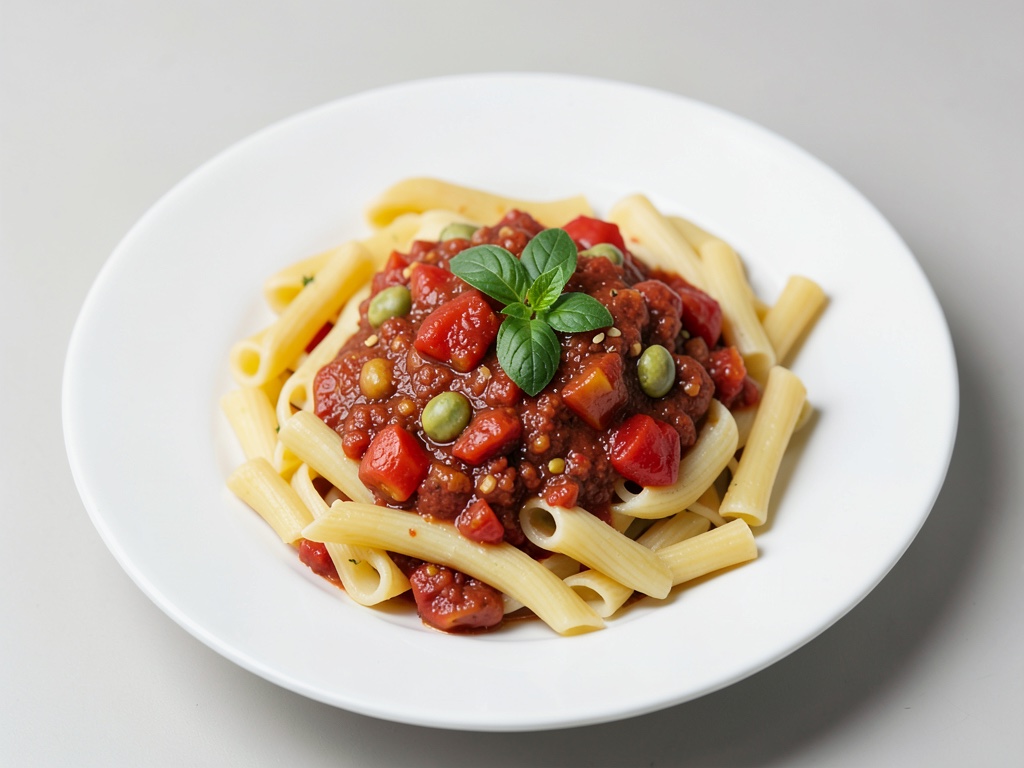 Ragù di pomodori fatto in casa con pasta