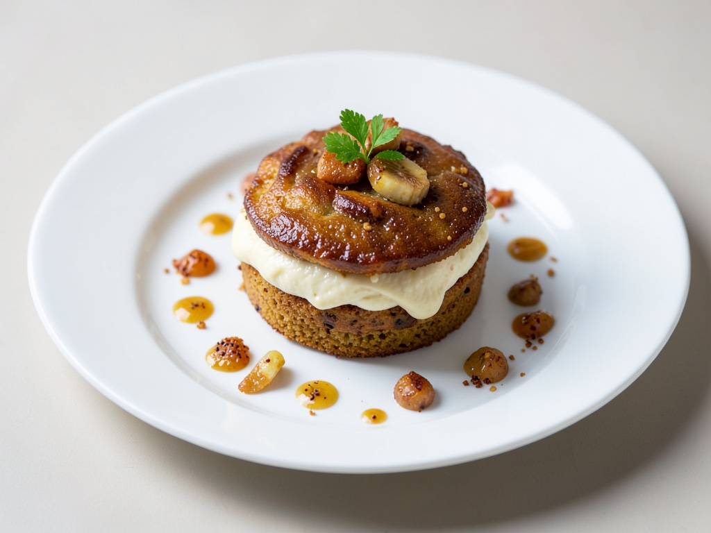 Banana-Biskuit-Torte mit Sahnefüllung