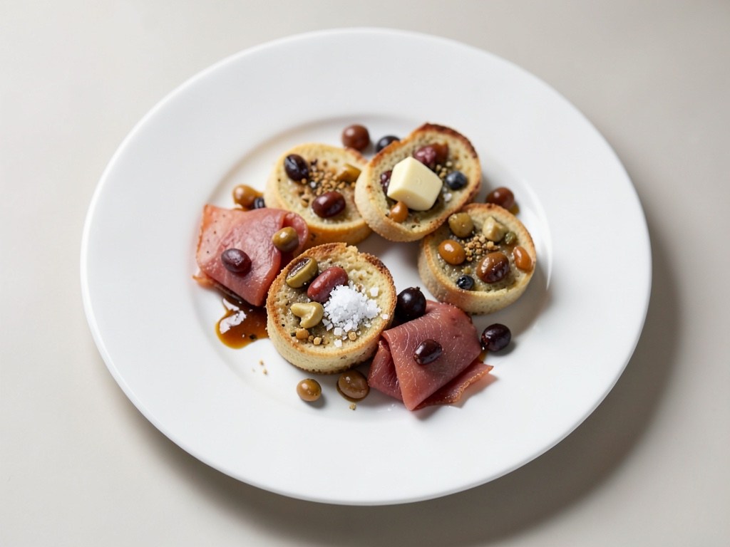 Mini torte con datteri, formaggio e salmone affumicato