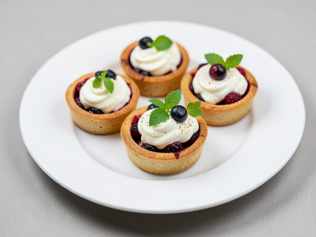 Tortine ai frutti di bosco con crema alla vaniglia