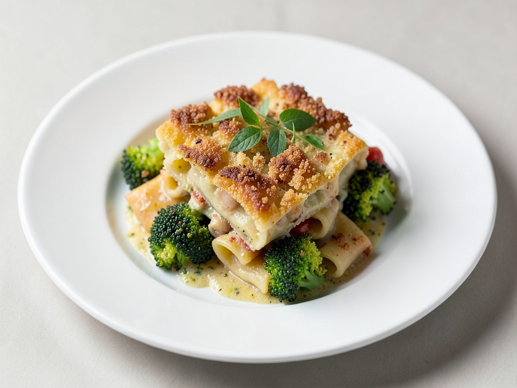 Gratin croccante di tortellini con broccoli