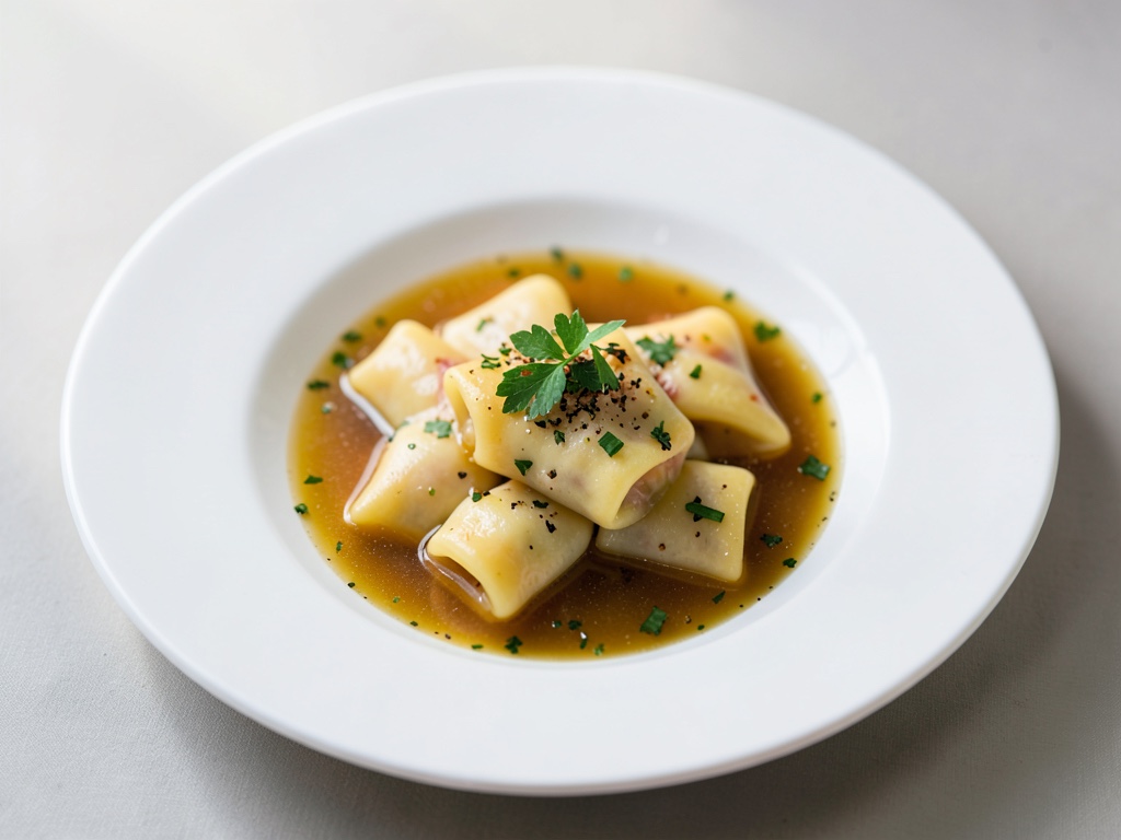 Servi i tortellini in brodo
