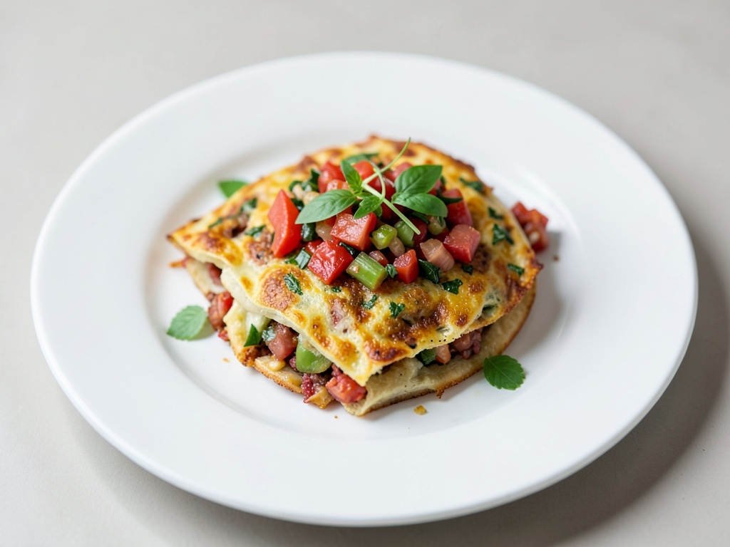 Frittata di tortilla con salsa messicana fresca