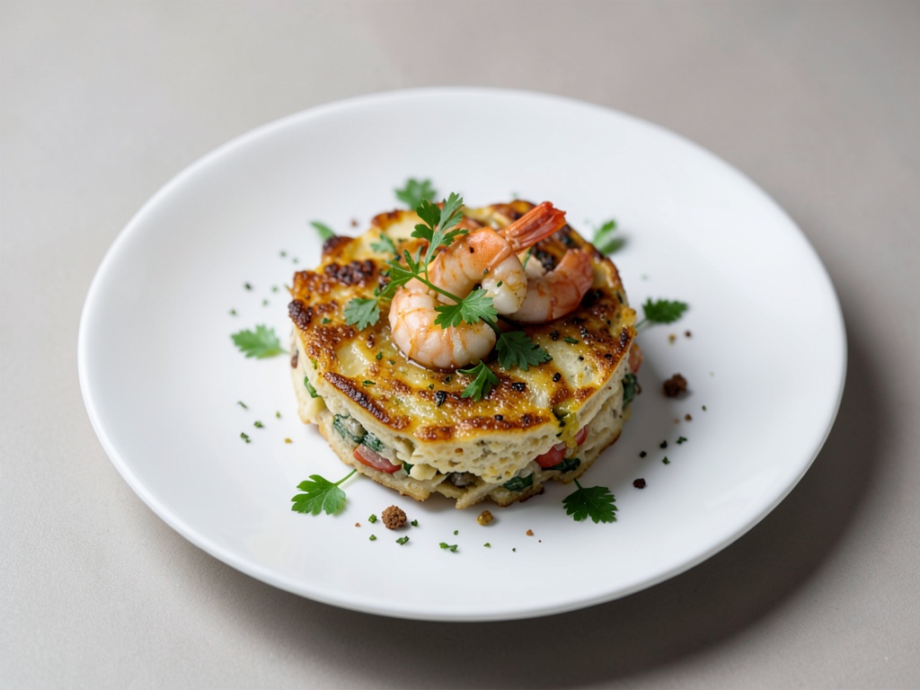 Tortilla española con gambas