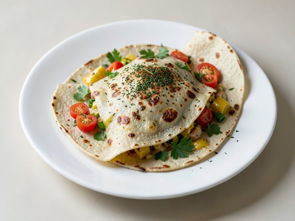 Tortillas di grano fatte in casa con origano