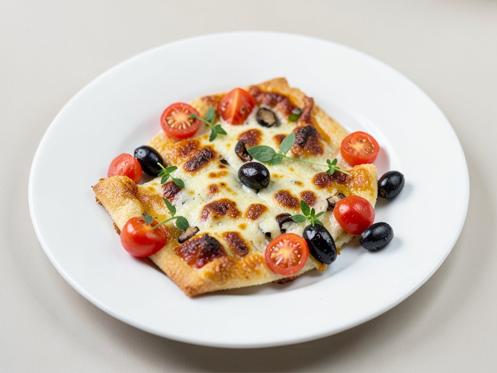 Toskanischer Focaccia mit Tomaten und Oliven
