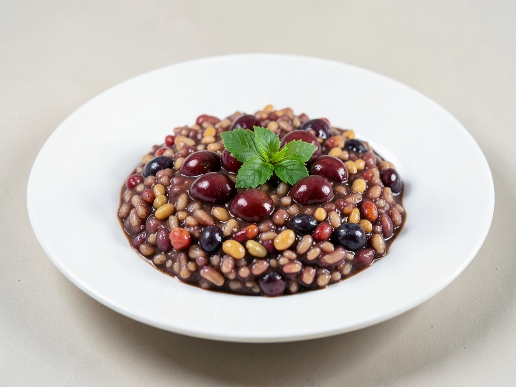 Porridge di riso e uva