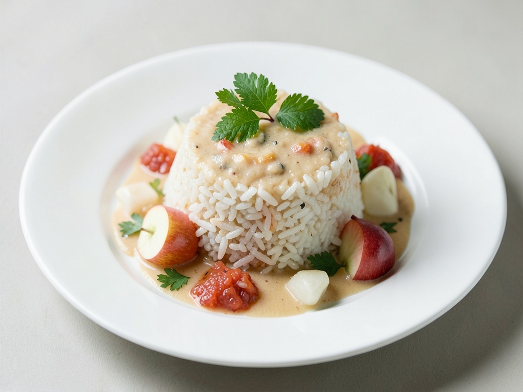 Porridge di latte da bere con succo di mela