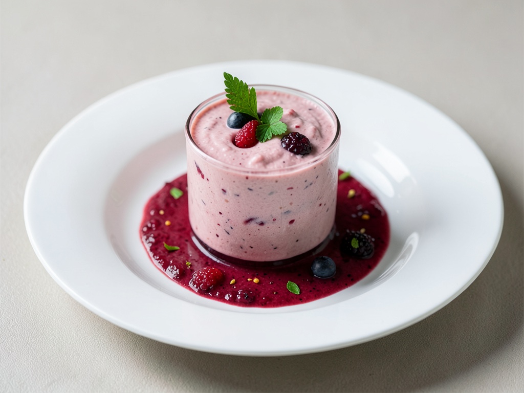 Boisson crémeuse au yogourt et aux groseilles