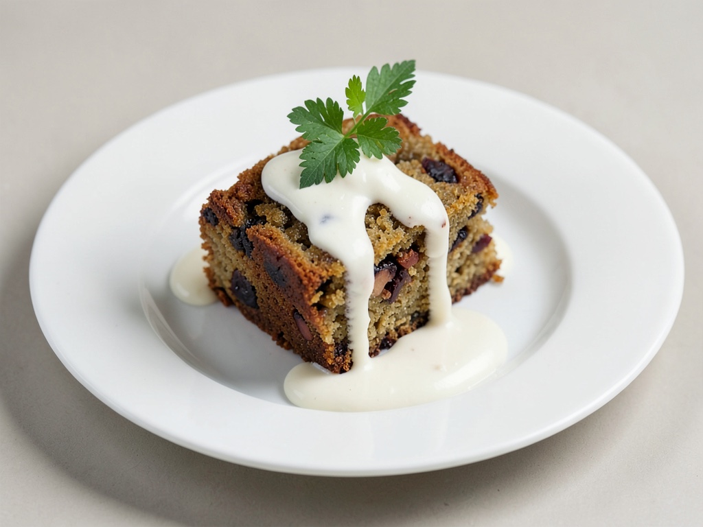 Torta succosa alla frutta secca con crema alla vaniglia