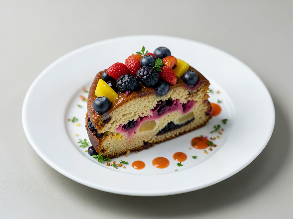 Tropischer Obstkuchen