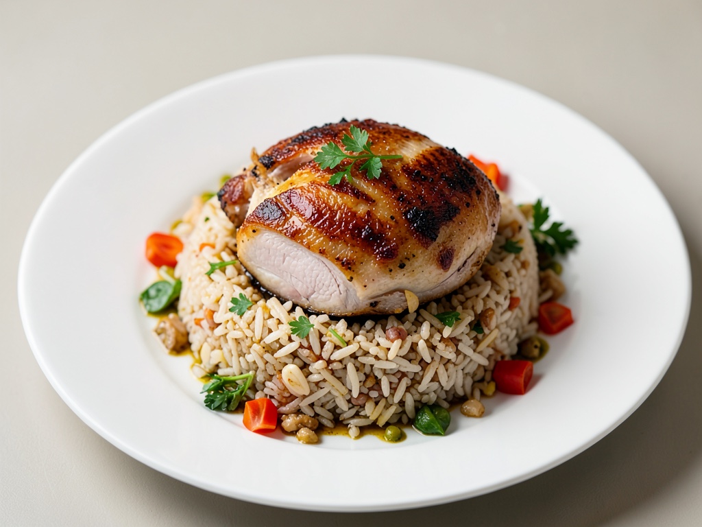 Dinde croustillante au riz aromatique