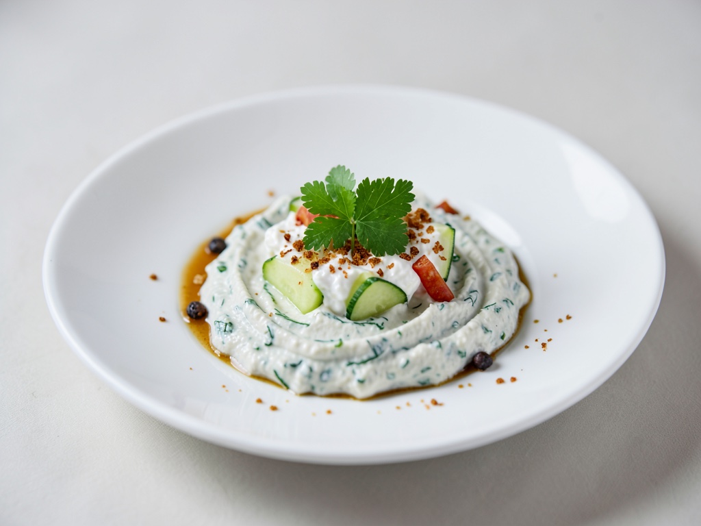Salsa fresca de yogur con pepino