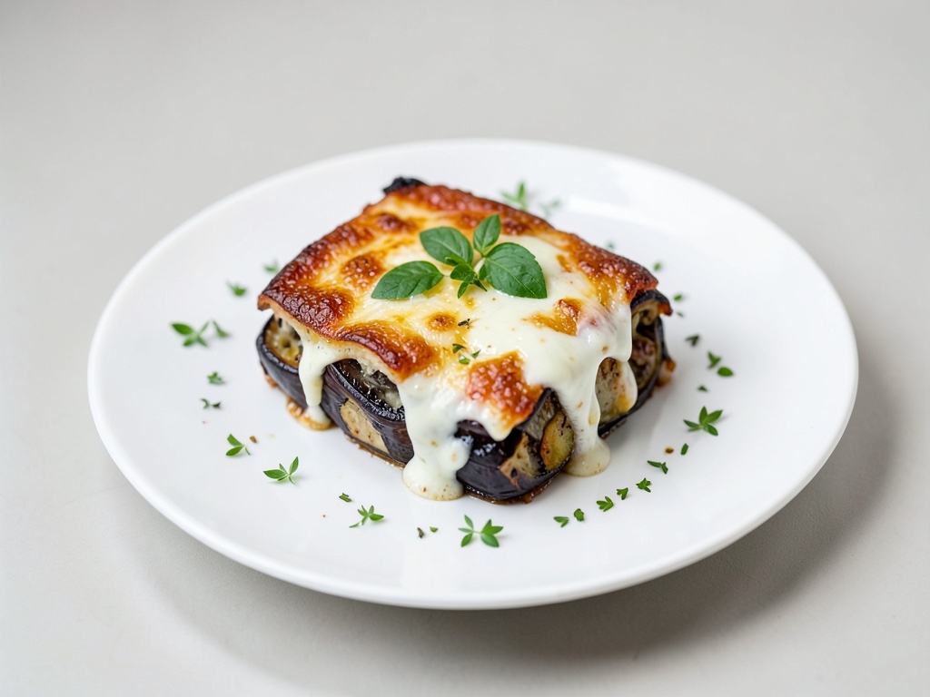Gratin di melanzane con mozzarella