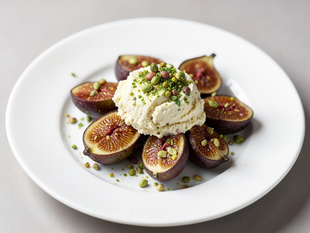 Fichi con ripieno di formaggio fresco alle pistacchi