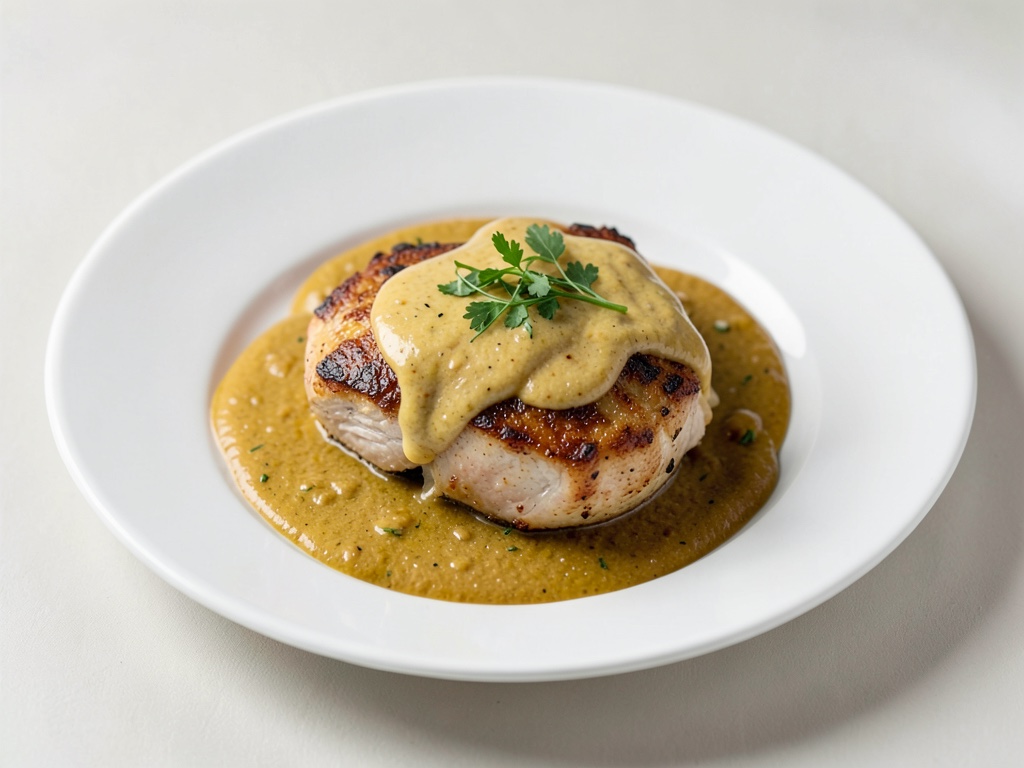 Filetti di tacchino gratinati con salsa al curry cremosa