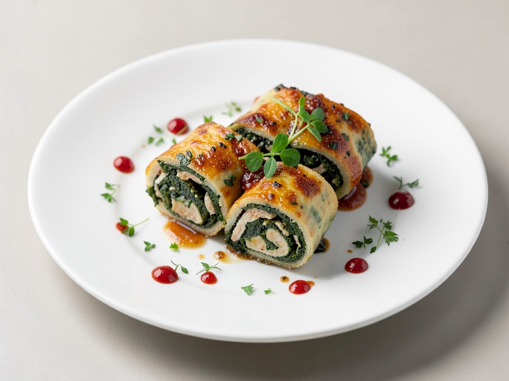 Rotoli di spinaci gratinati