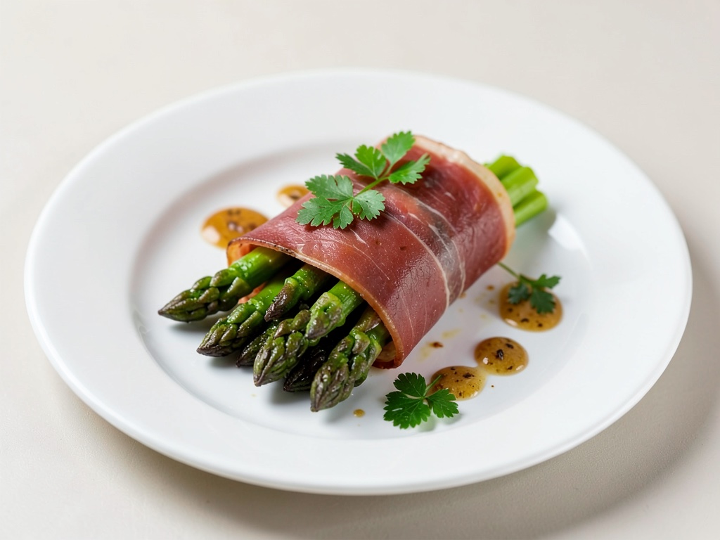 Asparago gratinato avvolto nel prosciutto