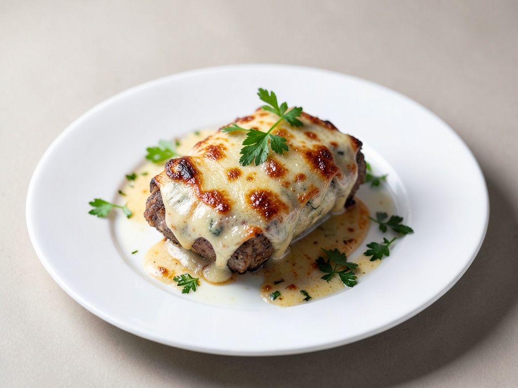 Cotoletta Hawaii con crosta di formaggio
