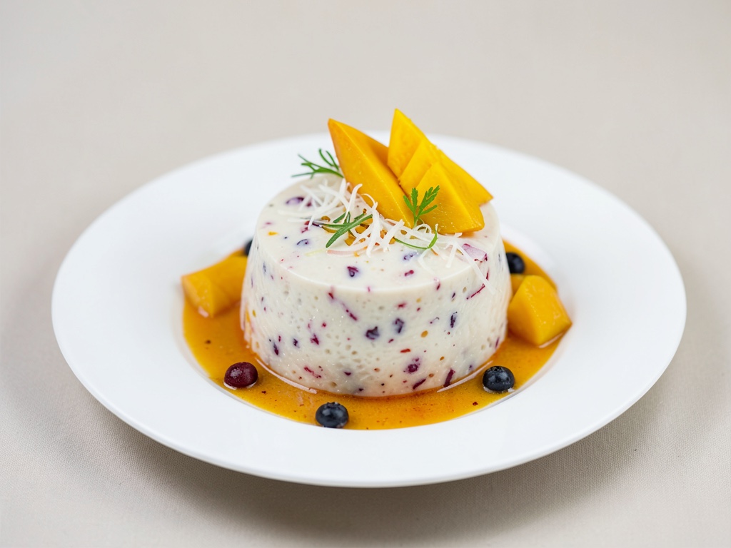 Vanille-Kokos-Milchreis mit Mango