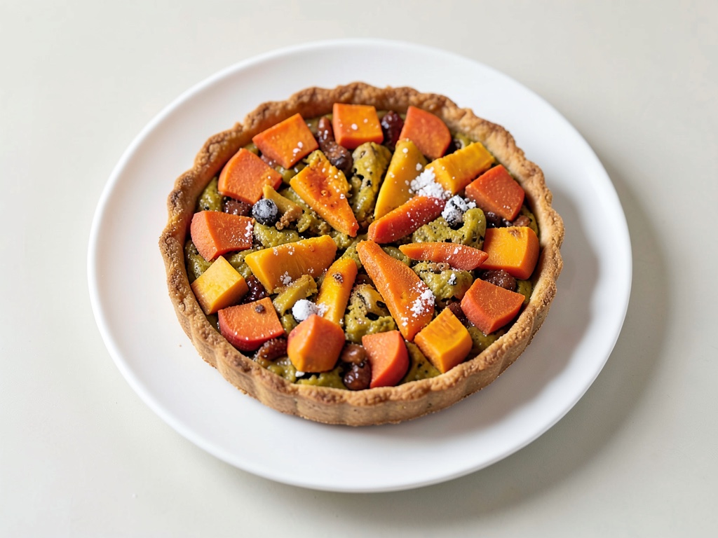Torta vegana a base di zucca e patate dolci