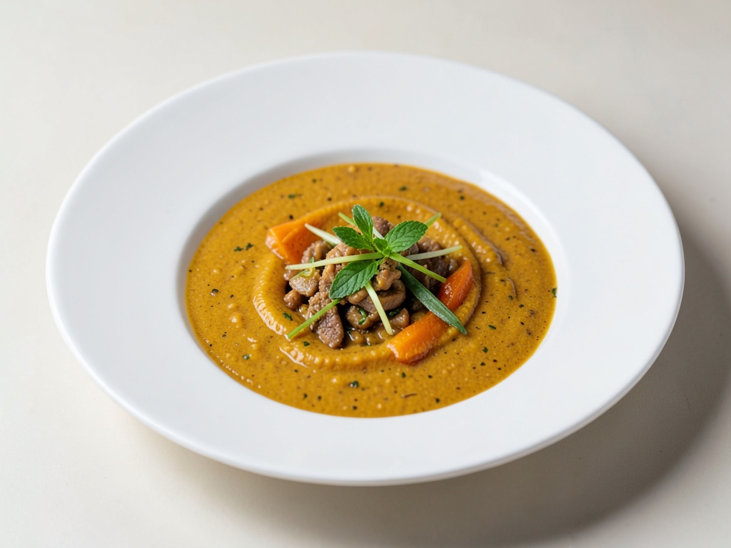 Soupe crémeuse de potiron vegan au gingembre et citronnelle