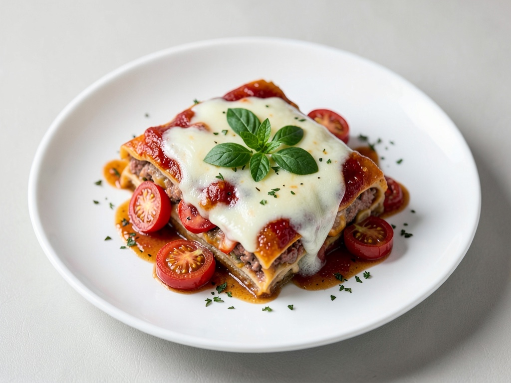 Vegane Lasagne mit Cherrytomaten