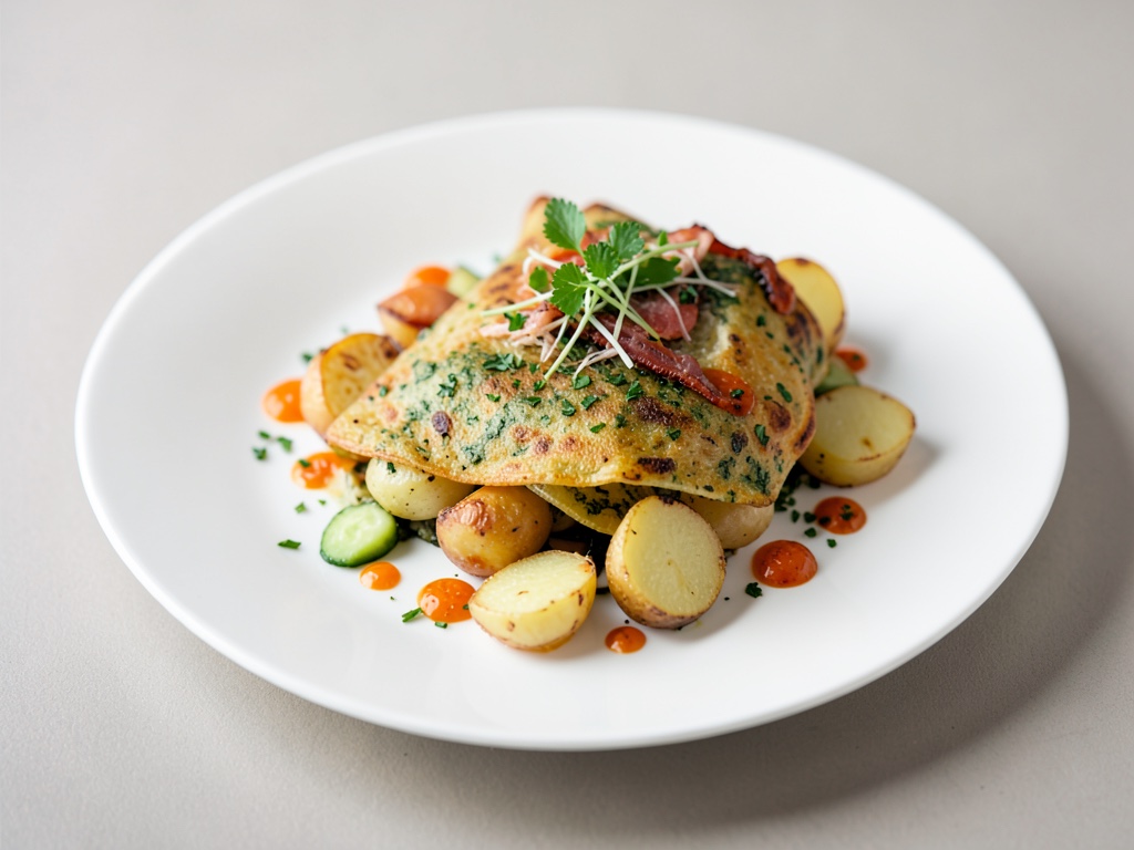 Tortilla vegana croccante con patate